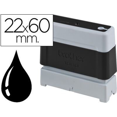 Sello Automático 22 Mm X 60 Mm Negro - BROTHER Sello Automático 22 Mm X 60 Mm Negro - BROTHER