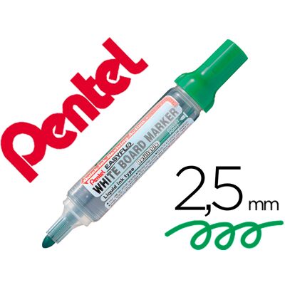 Easyflo Rotulador Pizarra Recargable Color Verde - PENTEL Easyflo Rotulador Pizarra Recargable Color Verde - PENTEL