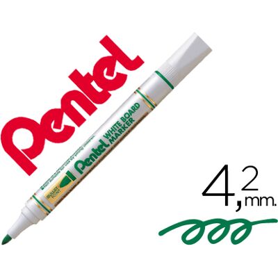 Marcador de Pizarra Blanca Pentel MW85 Verde Punta Redonda - Pizarra Blanca Marcador de Pizarra Blanca Pentel MW85 Verde Punta Redonda - Pizarra Blanca
