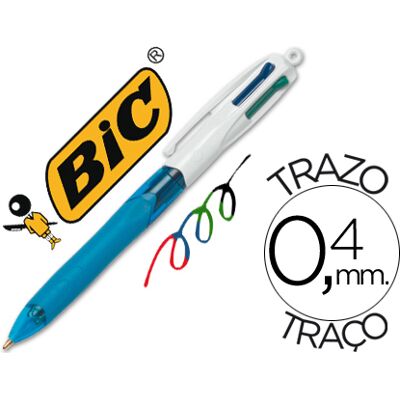 Bolígrafo Bic Cuatro Colores Moda Mini Bolígrafo Bic Cuatro Colores Moda Mini