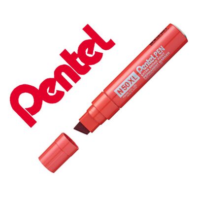 Pentel N50Xl Rotulador Permanente Color Rojo 1,5/2 mm Pentel N50Xl Rotulador Permanente Color Rojo 1,5/2 mm
