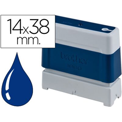 Sello PR1438E6P 14x38 mm Azul - BROTHER Sello PR1438E6P 14x38 mm Azul - BROTHER