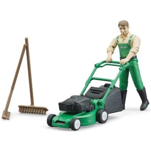 Figura jardinero con cortadora de césped + equipo - BRUDER Figura jardinero con cortadora de césped + equipo - BRUDER