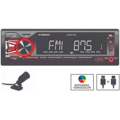 Radio de Coche FM MP3/WMA 4x 40W con Bluetooth A2DP (24V) - KDXAUDIO Radio de Coche FM MP3/WMA 4x 40W con Bluetooth A2DP (24V) - KDXAUDIO