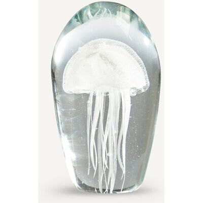 Medusa Fósil de Am.pm - Decoración de vidrio - 12cm - Blanco Medusa Fósil de Am.pm - Decoración de vidrio - 12cm - Blanco