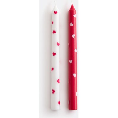 La Redoute INTERIEURS Lote De 2 Velas Estampadas Con Corazones, SCACCO. Talla talla única. Color La Redoute INTERIEURS Lote De 2 Velas Estampadas Con Corazones, SCACCO. Talla talla única. Color