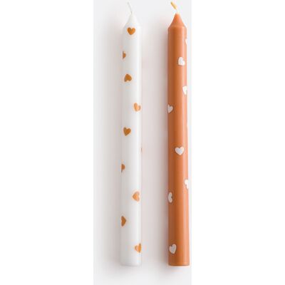 La Redoute INTERIEURS Lote De 2 Velas Estampadas Con Corazones, SCACCO. Talla talla única. Color La Redoute INTERIEURS Lote De 2 Velas Estampadas Con Corazones, SCACCO. Talla talla única. Color