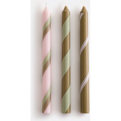La Redoute INTERIEURS Lote De 3 Velas Con Estampado A Rayas, GEORGIO. Talla talla única. Color La Redoute INTERIEURS Lote De 3 Velas Con Estampado A Rayas, GEORGIO. Talla talla única. Color