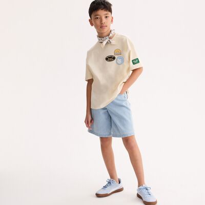 La Redoute Camiseta oversize de manga corta con insignias. Talla 138 cm (10 años). Color La Redoute Camiseta oversize de manga corta con insignias. Talla 138 cm (10 años). Color