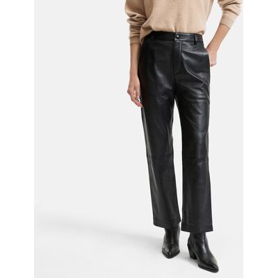 La Redoute Pantalón de pernera recta de piel, largo 7/8. Talla 42. Color La Redoute Pantalón de pernera recta de piel, largo 7/8. Talla 42. Color