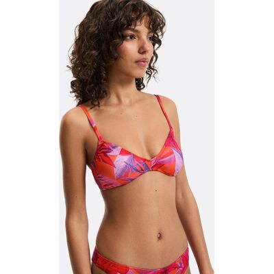 La Redoute Top de bikini tipo bandeau, estampado Tropical. Talla 44. Color La Redoute Top de bikini tipo bandeau, estampado Tropical. Talla 44. Color