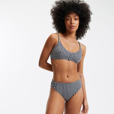 La Redoute Braga de bikini de cintura alta con estampado de cuadros Vichy. Talla 34. Color La Redoute Braga de bikini de cintura alta con estampado de cuadros Vichy. Talla 34. Color