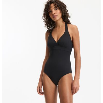 ANNE WEYBURN Bañador de triángulos en punto de piqué. Color ANNE WEYBURN Bañador de triángulos en punto de piqué. Color
