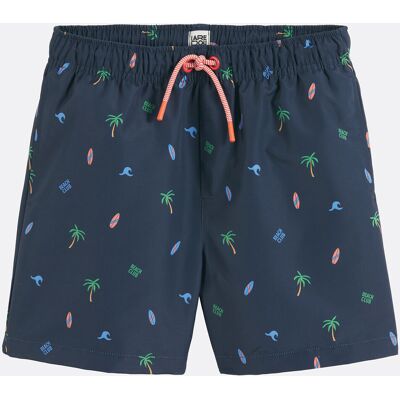 La Redoute Bañador, estampado de palmeras, olas y tablas de surf. Talla 81 cm (18 meses). Color La Redoute Bañador, estampado de palmeras, olas y tablas de surf. Talla 81 cm (18 meses). Color