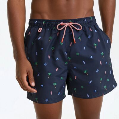 La Redoute Shorts de baño estampados de palmeras y tablas de surf. Talla 3XL. Color La Redoute Shorts de baño estampados de palmeras y tablas de surf. Talla 3XL. Color