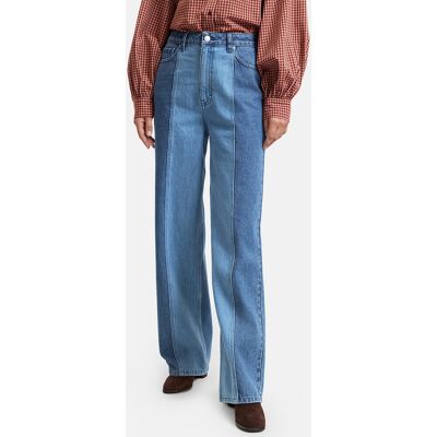 La Redoute Vaqueros anchos bicolores. Talla 48. Color La Redoute Vaqueros anchos bicolores. Talla 48. Color