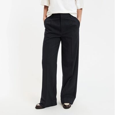 La Redoute Pantalón ancho, de raya diplomática. Talla 44. Color La Redoute Pantalón ancho, de raya diplomática. Talla 44. Color