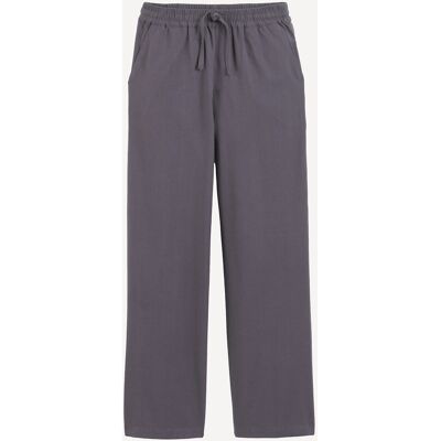La Redoute Pantalón recto, cintura elástica, de algodón y lino. Talla 156 cm (14 años). Color La Redoute Pantalón recto, cintura elástica, de algodón y lino. Talla 156 cm (14 años). Color