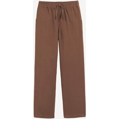 La Redoute Pantalón recto, cintura elástica, de algodón y lino. Talla 156 cm (14 años). Color La Redoute Pantalón recto, cintura elástica, de algodón y lino. Talla 156 cm (14 años). Color