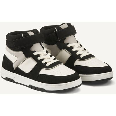 La Redoute Zapatillas bicolor de caña alta con cordones elásticos. Talla 29. Color La Redoute Zapatillas bicolor de caña alta con cordones elásticos. Talla 29. Color