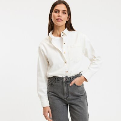 La Redoute Camisa vaquera de algodón puro, Signature MARLÈNE. Talla 44. Color La Redoute Camisa vaquera de algodón puro, Signature MARLÈNE. Talla 44. Color