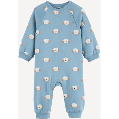La Redoute Mono largo, estampado de perritos, de felpa. Talla 81 cm (18 meses). Color La Redoute Mono largo, estampado de perritos, de felpa. Talla 81 cm (18 meses). Color