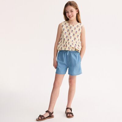 La Redoute Short de denim ligero. Talla 120 cm (7 años). Color La Redoute Short de denim ligero. Talla 120 cm (7 años). Color
