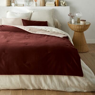 La Redoute Edredón acolchado de terciopelo de algodón y lino liso, Velvet. Talla 90x190 cm. Color La Redoute Edredón acolchado de terciopelo de algodón y lino liso, Velvet. Talla 90x190 cm. Color