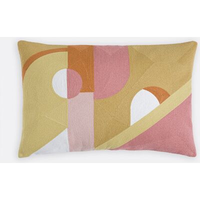 La Redoute Funda de cojín rectangular, en algodón bordado, estampado geométrico, DYONIS. Talla 60 x 40 cm. Color La Redoute Funda de cojín rectangular, en algodón bordado, estampado geométrico, DYONIS. Talla 60 x 40 cm. Color