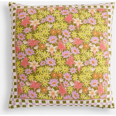 La Redoute Funda de cojín cuadrada 45x45 cm, en algodón con estampado de flores, DELILA. Talla 45 x 45 cm. Color La Redoute Funda de cojín cuadrada 45x45 cm, en algodón con estampado de flores, DELILA. Talla 45 x 45 cm. Color