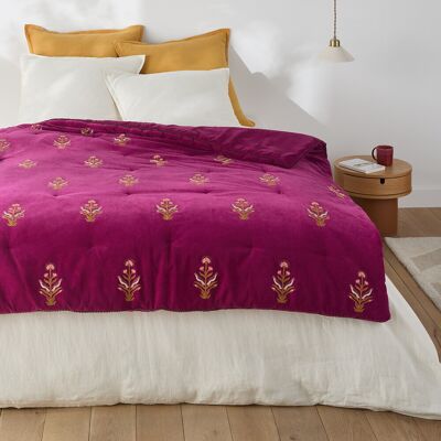 La Redoute Edredón acolchado de terciopelo de canalé Dylis. Talla 90x190 cm. Color La Redoute Edredón acolchado de terciopelo de canalé Dylis. Talla 90x190 cm. Color
