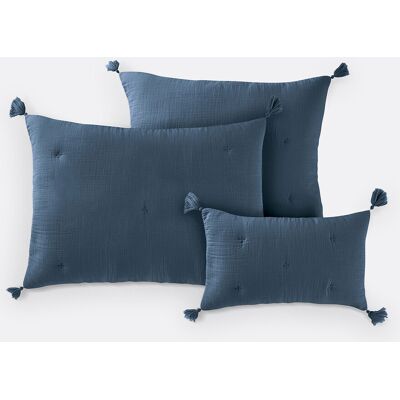 LA REDOUTE INTERIEURS Funda para cojín de gasa de algodón - Azul LA REDOUTE INTERIEURS Funda para cojín de gasa de algodón - Azul