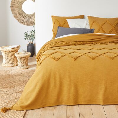 LA REDOUTE INTERIEURS Colcha de algodón Amarillo Assa - Cubrelecho LA REDOUTE INTERIEURS Colcha de algodón Amarillo Assa - Cubrelecho
