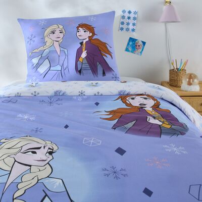 LA REINE DES NEIGES Juego de ropa cama infantil, algodón, Disney Frozen Flocon. Color LA REINE DES NEIGES Juego de ropa cama infantil, algodón, Disney Frozen Flocon. Color