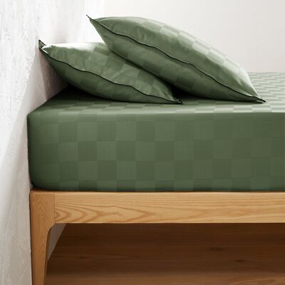 La Redoute Sábana bajera, algodón satinado 300 hilos, Victor damero. Talla Cama 90cm (90x190cm). Color La Redoute Sábana bajera, algodón satinado 300 hilos, Victor damero. Talla Cama 90cm (90x190cm). Color