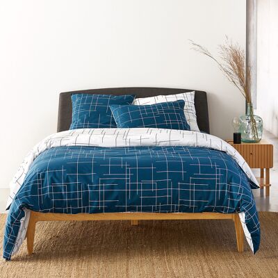 La Redoute Interieurs - Charline - azul reversible 200x200 cm funda nórdica La Redoute Interieurs - Charline - azul reversible 200x200 cm funda nórdica