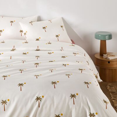 La Redoute Conjunto de cama 30% algodón reciclado, funda de almohada rectangular, estampado de palmeras, PARADE. Talla Cama 150cm (240x220cm). Color La Redoute Conjunto de cama 30% algodón reciclado, funda de almohada rectangular, estampado de palmeras, PARADE. Talla Cama 150cm (240x220cm). Color