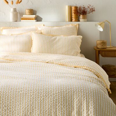 La Redoute Funda nórdica algodón mil rayas, COTTAGE JAUNE. Talla Cama 150cm (240x220cm). Color La Redoute Funda nórdica algodón mil rayas, COTTAGE JAUNE. Talla Cama 150cm (240x220cm). Color