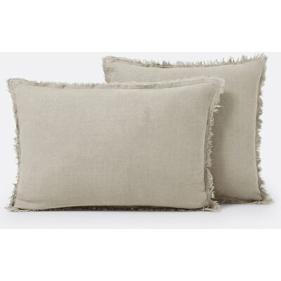 LA REDOUTE INTERIEURS Funda de cojín de lino lavado - Beige - 60x40, 50x50 LA REDOUTE INTERIEURS Funda de cojín de lino lavado - Beige - 60x40, 50x50