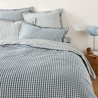 La Redoute Funda nórdica en algodón mil rayas, Cottage azul. Talla Cama 90cm (160x210cm). Color La Redoute Funda nórdica en algodón mil rayas, Cottage azul. Talla Cama 90cm (160x210cm). Color