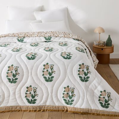 La Redoute Cubrecama acolchado, estampado de bloques, gasa de algodón, JAPALI. Talla 230x250 cm. Color La Redoute Cubrecama acolchado, estampado de bloques, gasa de algodón, JAPALI. Talla 230x250 cm. Color