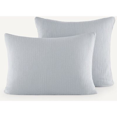 Am.pm Yafa funda de almohada de algodón orgánico - Gris - 65x65cm - Funda de almohada Am.pm Yafa funda de almohada de algodón orgánico - Gris - 65x65cm - Funda de almohada