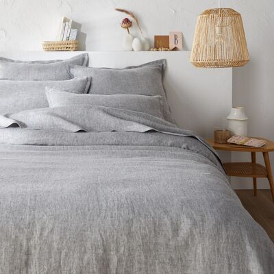 Redoute Interieurs Funda nórdica de lino - 160x210cm - Gris Redoute Interieurs Funda nórdica de lino - 160x210cm - Gris