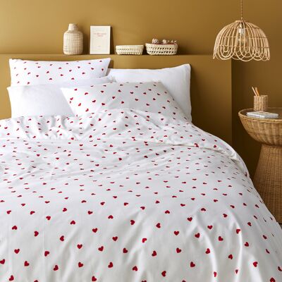 Conjunto de Ropa de Cama Corazón de Algodón Reciclado - Cama 105cm Conjunto de Ropa de Cama Corazón de Algodón Reciclado - Cama 105cm