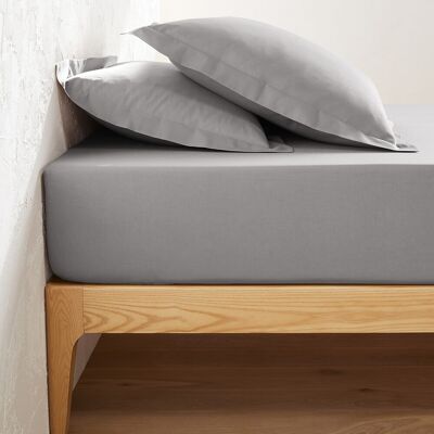 Sábana Ajustable Redoute Interiors - Poli-cotón, 25cm, Anthracita - Ropa de cama Sábana Ajustable Redoute Interiors - Poli-cotón, 25cm, Anthracita - Ropa de cama