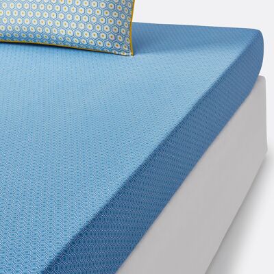 La Redoute Interieurs Sábana Bajera de Algodón - Azul La Redoute Interieurs Sábana Bajera de Algodón - Azul