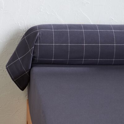 La Redoute Interieurs Funda de almohada de algodón y franela - 85x185cm Azul La Redoute Interieurs Funda de almohada de algodón y franela - 85x185cm Azul
