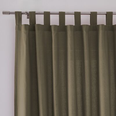 Cortina de algodón de Redoute Interieurs Khaki - 260x135cm - Atenúa la luz Cortina de algodón de Redoute Interieurs Khaki - 260x135cm - Atenúa la luz