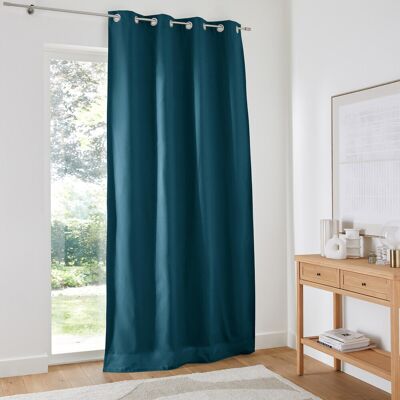 Cortina opaca de algodón de Redoute Interiors - 220x135 cm - Azul Cortina opaca de algodón de Redoute Interiors - 220x135 cm - Azul