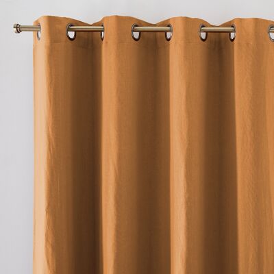 la redoute interieurs Cortina opaca de lino Onega - 350x135 cm - Marrón la redoute interieurs Cortina opaca de lino Onega - 350x135 cm - Marrón